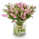 Kytice růžových tulipánů